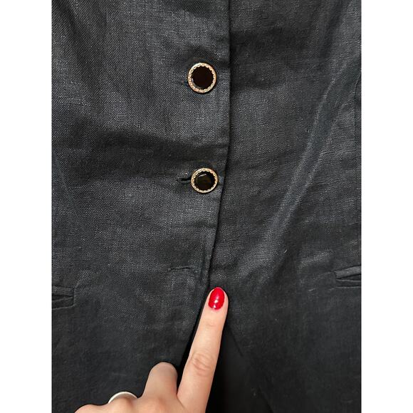 Reformation Aspen 100% Linen Sleeveless Vest Top with Back Belt Size 4 - Picture 4 of 6